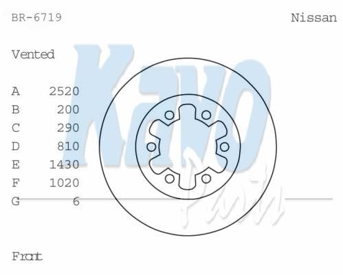 KAVO PARTS Jarrulevy BR-6719